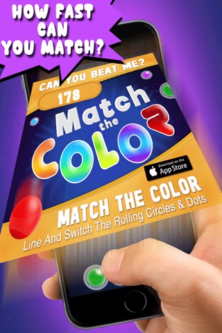 Match The Color Challenge - Tap The Right Color Ball As Fast As You Can To Test Your Reflexes screenshot 4