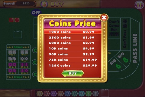 Craps HD - Free Casino Craps Dice Game screenshot 4