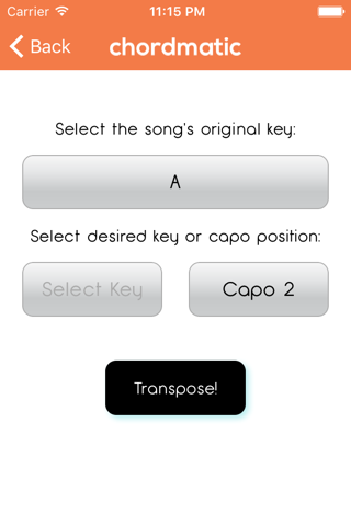 chordmatic - chord transposer to transpose chords on your phone! screenshot 3