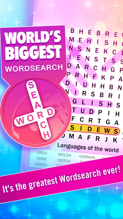 Word Search : World's Biggest Wordsearch Puzzle!