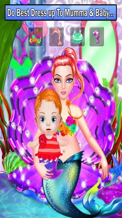 Mermaid Baby Born - Pregnant mermaid mommy game screenshot-4