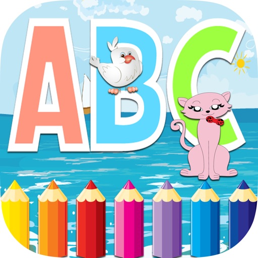 ABC English Alphabet Coloring Book Pages Drawing