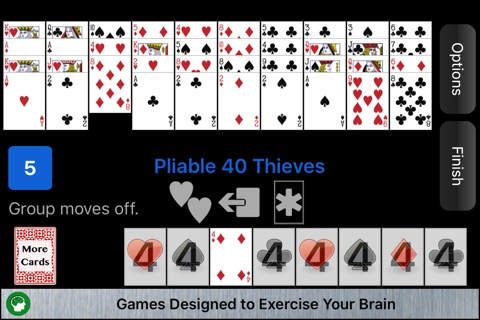 Pliable 40 Thieves Solitaire screenshot 3
