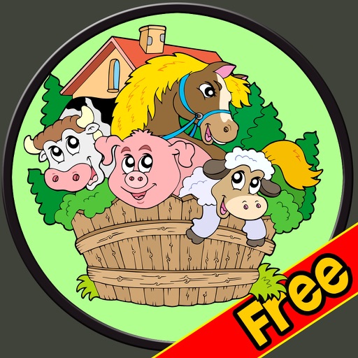 beautiful amazing farm animals for kids - free icon