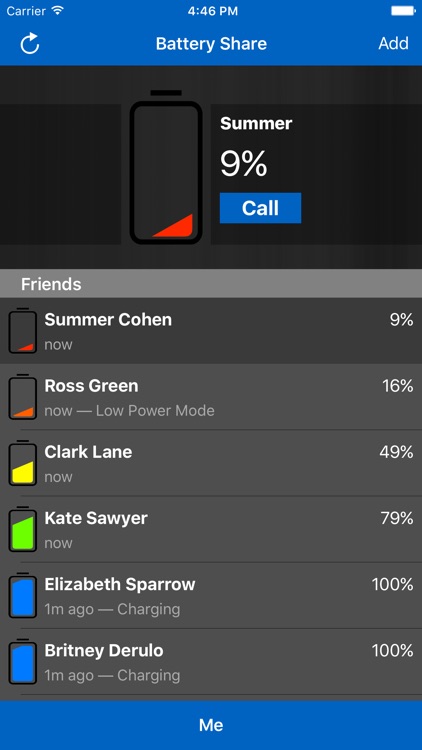 Battery Share - Track Your Friend's Battery / Send Low Battery Notifications screenshot-3