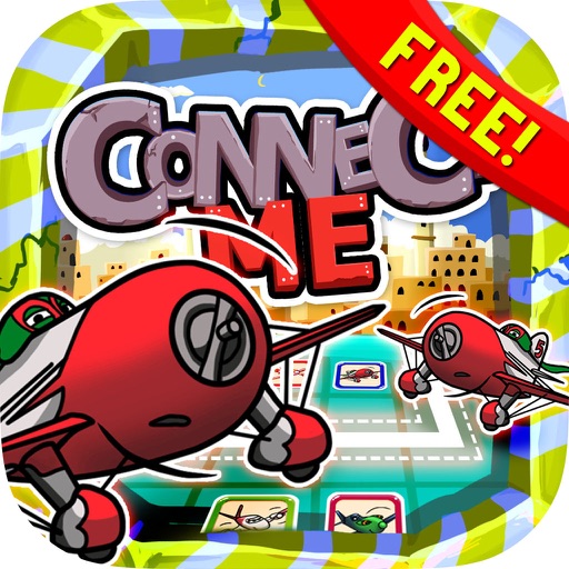 Connect Me Planes Cartoon “ Flow Puzzle Logic Games Edition ” Free iOS App