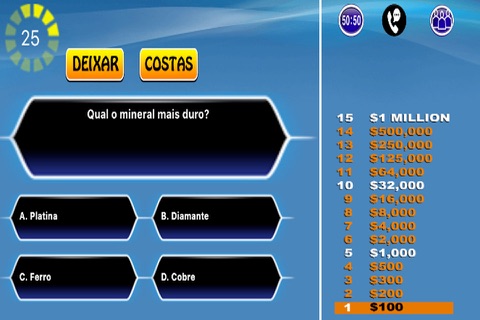 Milionário - jogo (Português) - Millionaire screenshot 2