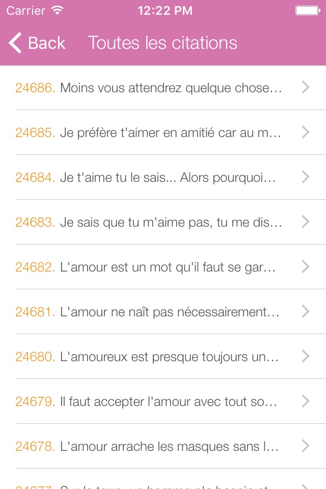 Citations Amour screenshot 4