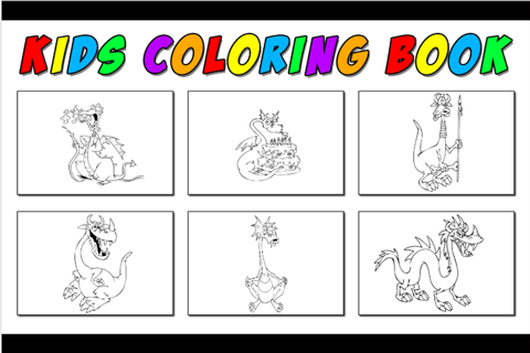 Fire Dragon game  - Fun Coloring Book Kids games for girls & boys Free screenshot 3
