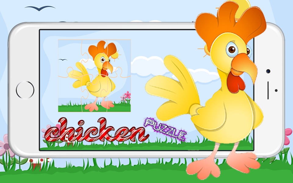 Fancy Chickens Jigsaw Puzzles Game Online Kids screenshot 2