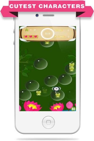 Crush Bubble Frog - Blow Balloon and Catch Cute Om screenshot 2