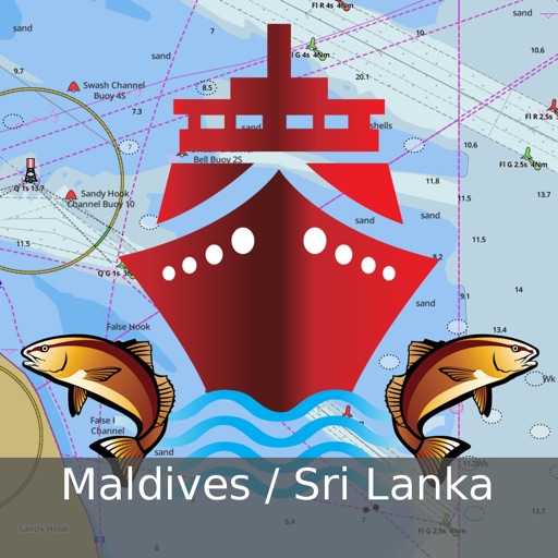 i-Boating : Maldives & Sri Lanka - Marine Charts & Nautical Maps icon