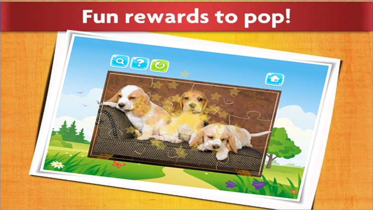 Cute Dog Jigsaw Puzzles for Kids - Animal Learning Fun Games screenshot-3