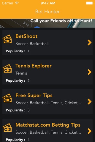 Bet Hunter - Betting Tips Free Sport Tipster Winning Prediction Live Score screenshot 2