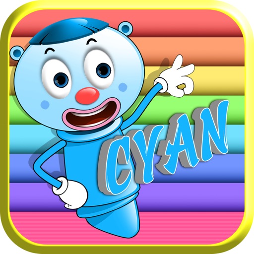 Funny Crayons - Cyan icon