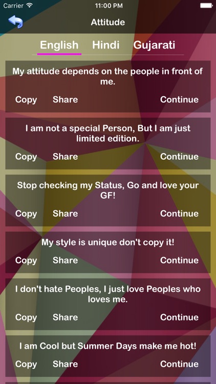 Amazing Status and Cards for Social and Professional Apps