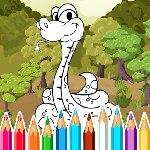 Snake Coloring and Ugly Slither Animal Game for Preschool icon