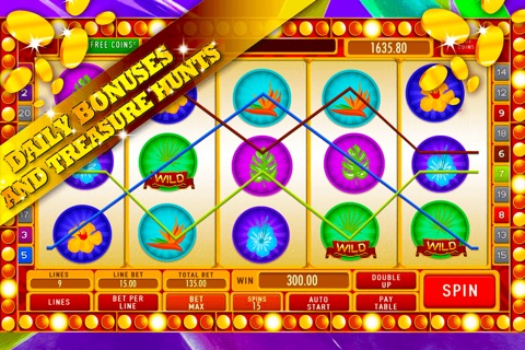 Colorful Slot Machine: Match three well-known types of flowers and win daily prizes screenshot 3