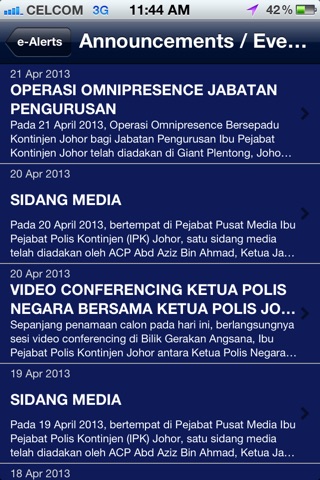 Polis Johor e-Alerts App screenshot 2