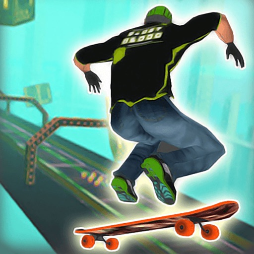 Skateboard Games Skate Park Flaming Hawks Skater Skating Freestyle Game iOS App