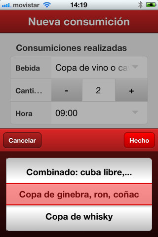 Calculador alcoholemia - náhled