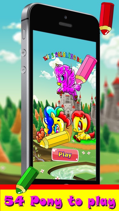 小马游戏的女孩 - 我的孩子图画书和小孩谁爱麒麟