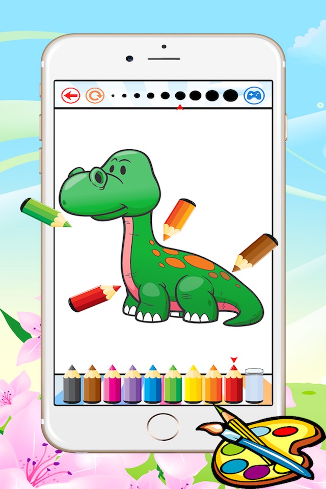 Dinosaur Dragon Coloring Book - All In 1 Dino Drawing, Animal Paint And Color Games HD For Good Kid screenshot 4