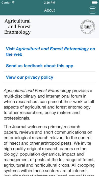 How to cancel & delete Agricultural and Forest Entomology from iphone & ipad 3