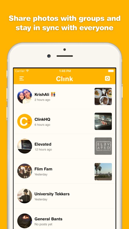 Clink - photo sharing for groups