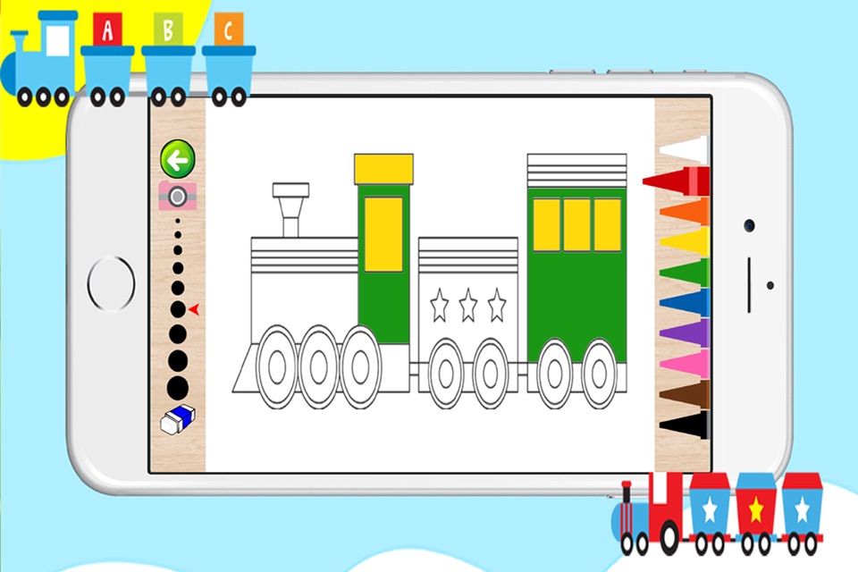 Train Coloring Book For Kids - Vehicle Coloring Book for Children screenshot 3