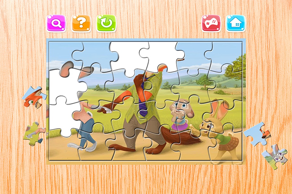 Cartoon Puzzle – Jigsaw Puzzles Box for Judy Hopps and Nick - Kids Toddler and Preschool Learning Games screenshot 2