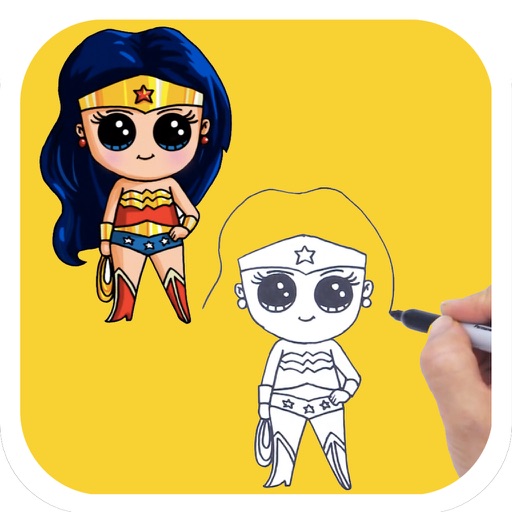 How to Draw Super Heroes Cute and Easy for iPad