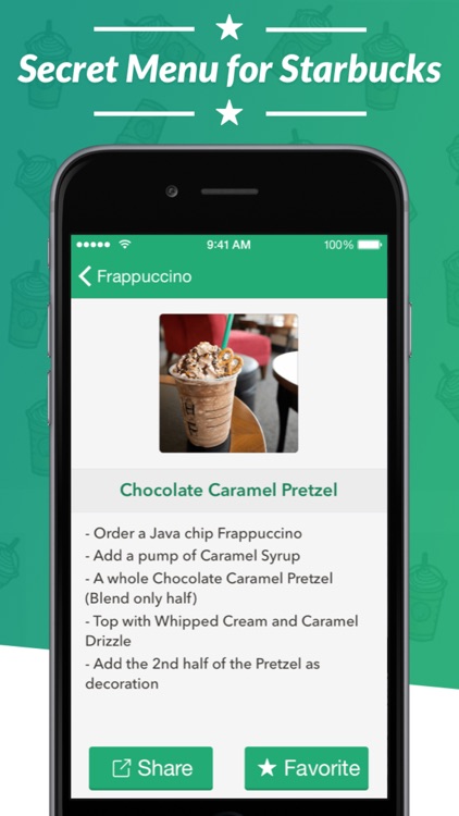 Secret Menu for Starbucks - Coffee, Frappuccino, Tea, Cold, and Hot Drink Recipes