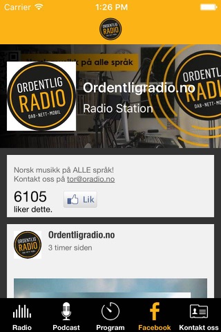 Ordentligradio app screenshot 2