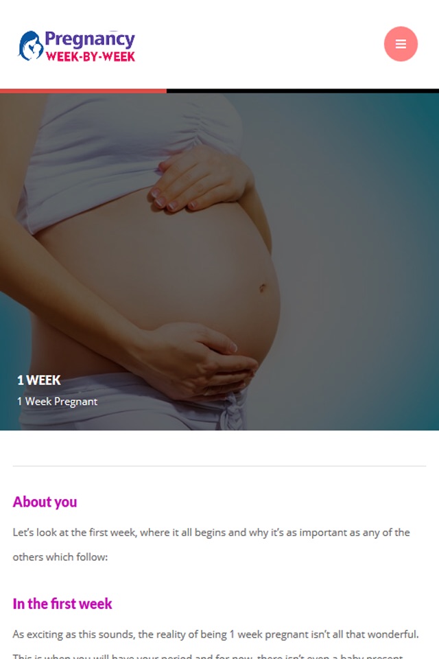 Pregnancy Week by Week Symptoms screenshot 4