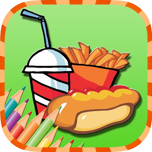 Food Coloring Book Kids Painting Free Printable Coloring Pages iOS App