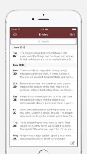 diary app for iphone