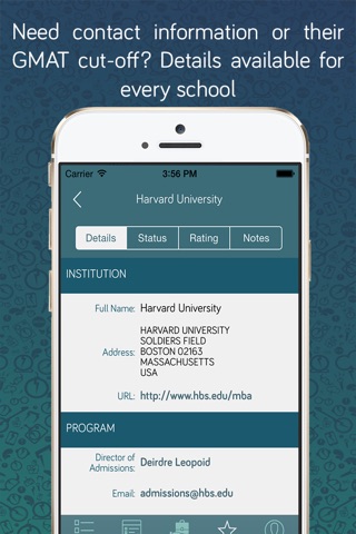 MBA School Application Tracker - Track & organize applications for business school programs screenshot 2