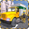 Real city garbage truck sim 3D