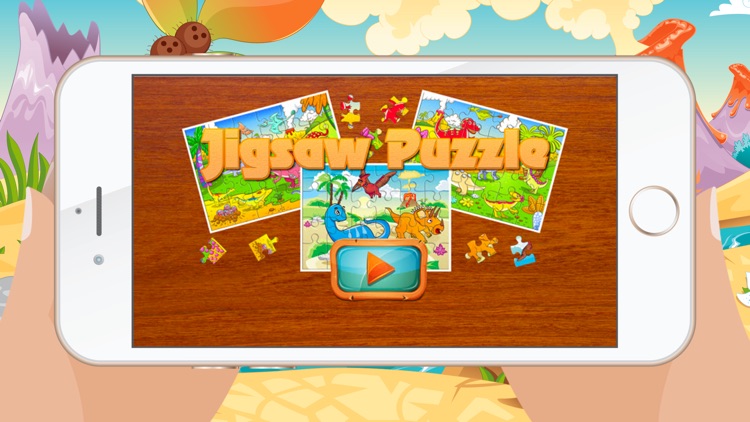 Dinosaur Games for kids Free - Cute Dino Train Jigsaw Puzzles for Preschool and Toddlers