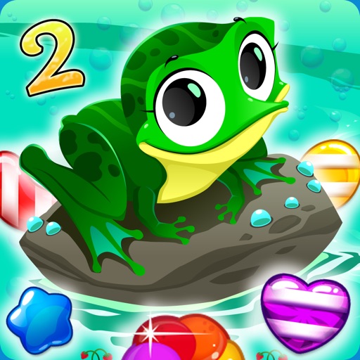 Nibbler Frog 2 - Gummy Candy Match 3 Puzzle, Free Sweet Games For Kids Icon