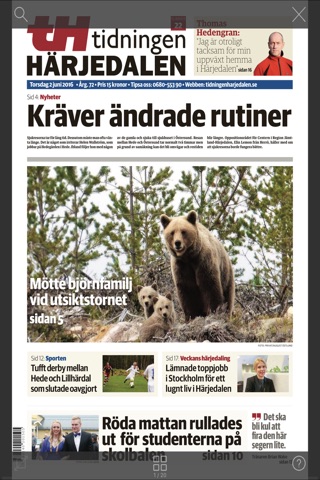 Tidningen Härjedalen e-tidning screenshot 2