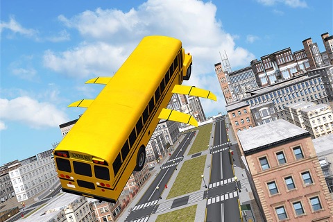 Flying School bus Simulator game screenshot 4