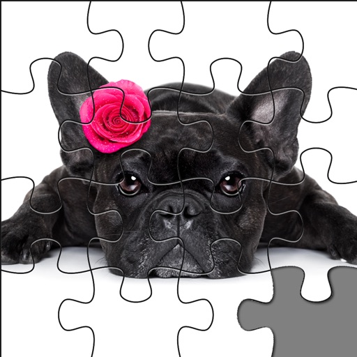 Puppy-Puzzle Animal Jigsaw With Cute Baby Dog Puzzle Bits-Pieces Icon