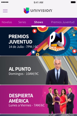 Univision App screenshot 2