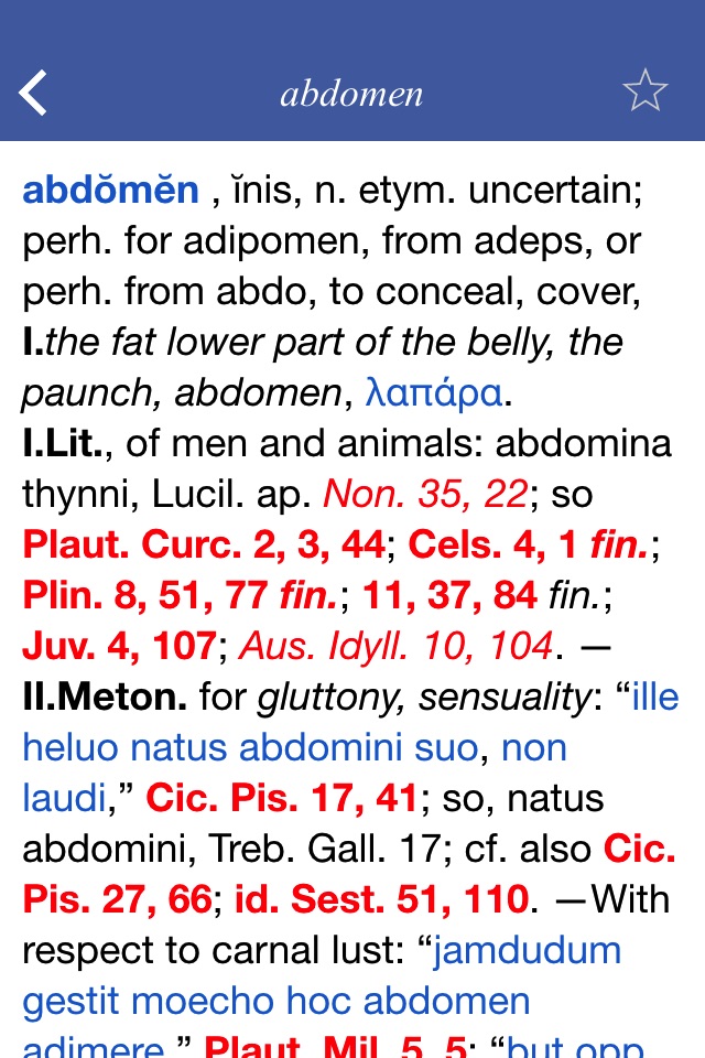 Latin Dictionary - Lewis and Short screenshot 2