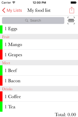 My Shopping List, Grocery list screenshot 2