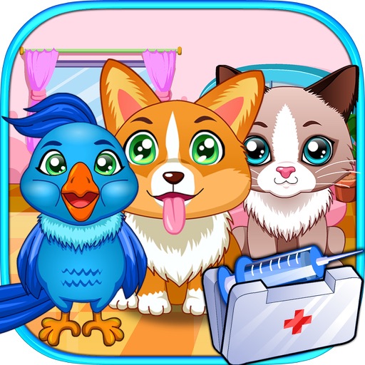 Pet Care Hospital : Bird, Dog, Kitty's Salon Rescue Free game for kids,teens & girls icon