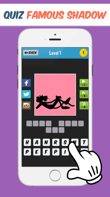 Guess the Shadow - "Famous Characters" quiz free trivia puzzle game