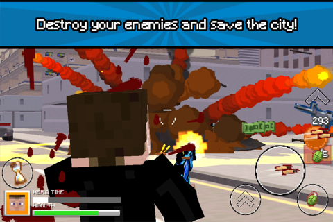 Block Hero - Pixel City Under Fire screenshot 2